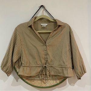 Cropped Plaid Top